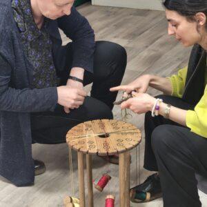Learn traditional Japanese Kumihimo braiding on authentic marudai looms in Paris. Workshops 100% in English. Book your creative session in the Marais!