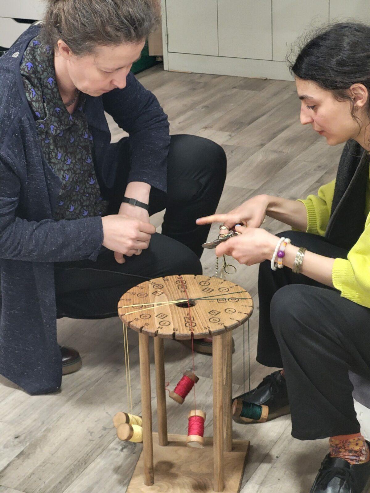 Learn traditional Japanese Kumihimo braiding on authentic marudai looms in Paris. Workshops 100% in English. Book your creative session in the Marais!